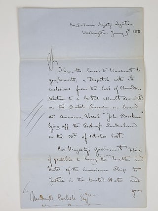 Letter Regarding American ship "Panchita," Accused of Slave Trading, Plus Two Other Letters on Legal Matters
