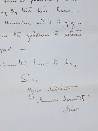 Letter Regarding American ship "Panchita," Accused of Slave Trading, Plus Two Other Letters on Legal Matters