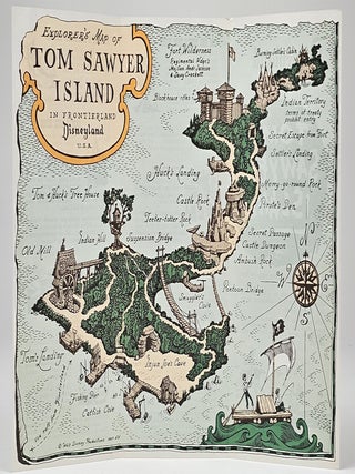 Explorer's Map of Tom Sawyer Island in Frontierland, Disneyland, U.S.A.
