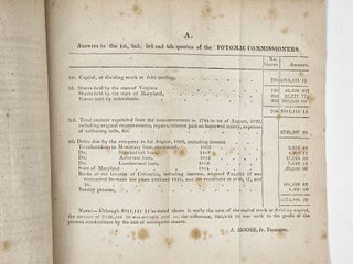 Message of the Governor of Maryland, Communicating the Report of the Commissioners appointed to survey the River Potomac