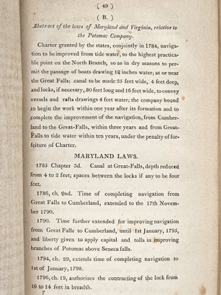 Message of the Governor of Maryland, Communicating the Report of the Commissioners appointed to survey the River Potomac