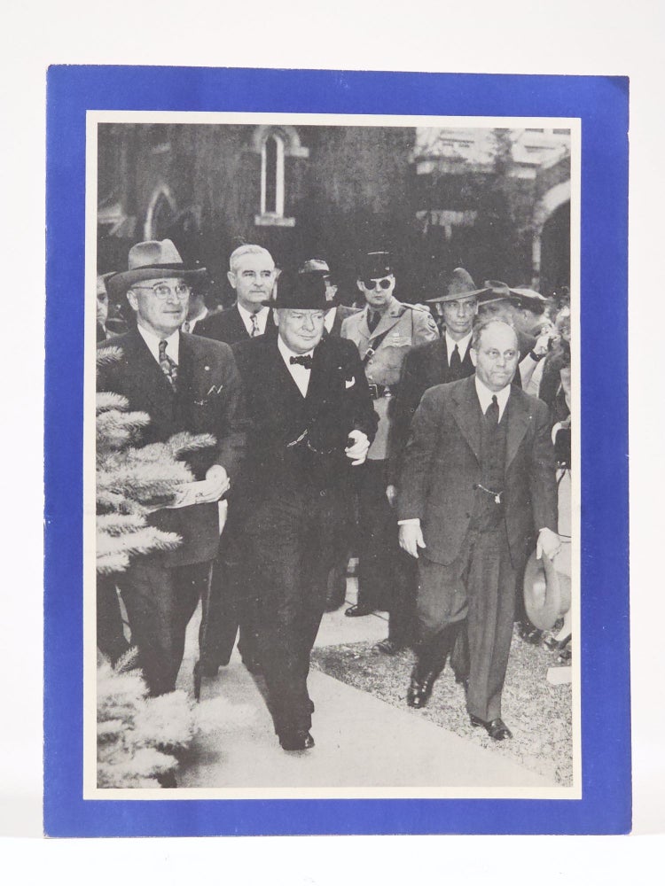 Item #1443 [The Sinews of Peace] Westminster College Bulletin, April, 1946. Winston S[pencer Churchill.