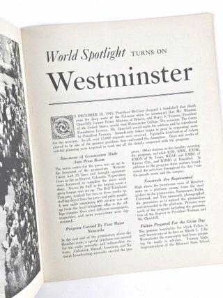 [The Sinews of Peace] Westminster College Bulletin, April, 1946