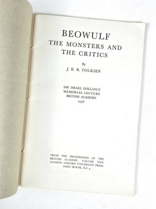 Beowulf: The Monsters and the Critics