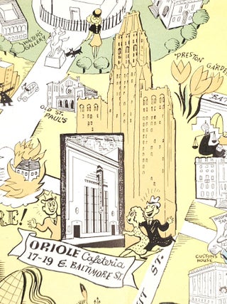 Oriole Map of Baltimore. Compliments of the Oriole Cafeterias