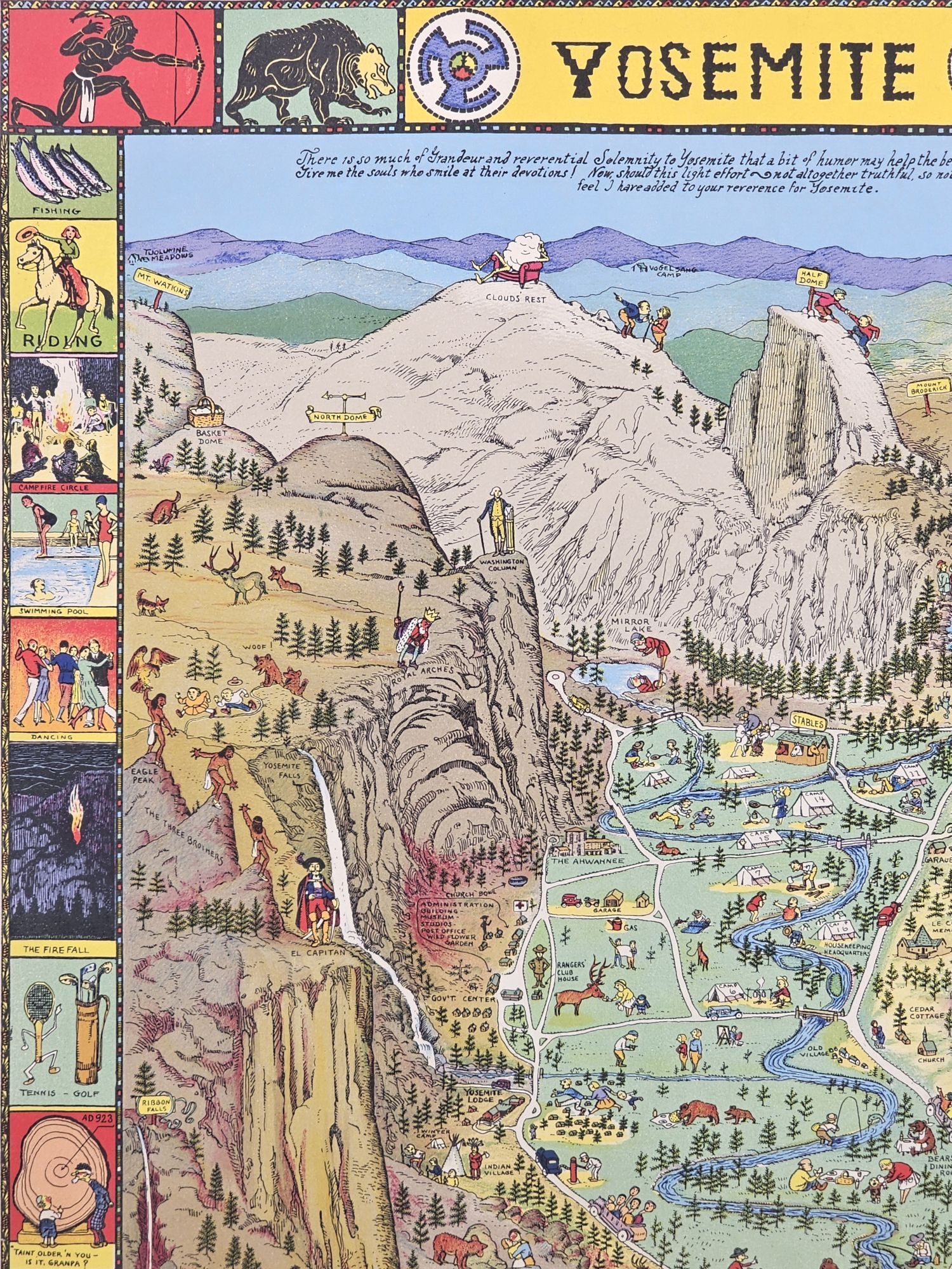 Yosemite Pictorial Map | Jo Mora