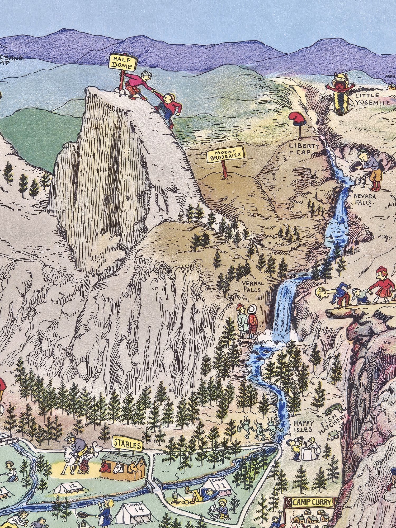Yosemite Pictorial Map | Jo Mora