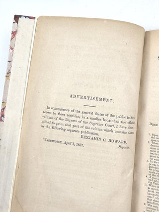 A Report of the Decision of the Supreme Court of the Unted States, and the Opinions of the Judges Thereof, in the Case of Dred Scott versus John F. A. Sandford. December Term, 1856