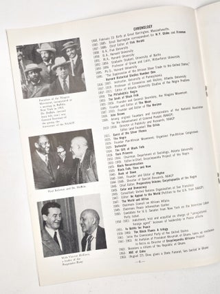 A Souvenir Program in Memory of Dr. William E. Burghardt DuBois 1868-1963