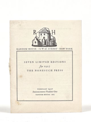 Item #1558 Seven Limited Editions for 1927, The Nonesuch Press. Rockwell Kent, Random House