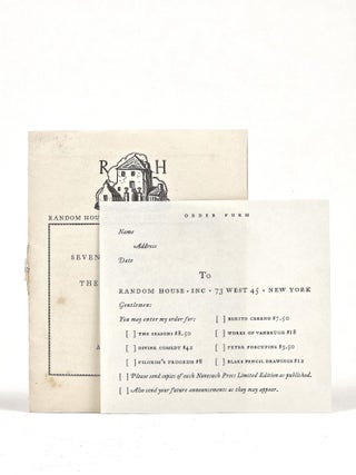Seven Limited Editions for 1927, The Nonesuch Press