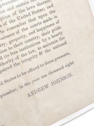 By the President of the United States. A Proclamation
