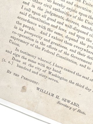 By the President of the United States. A Proclamation