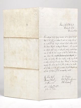 Letter of Formation of Y.M.C.A. "Special Relief Corps" for Sick and Starved Soldiers at Annapolis
