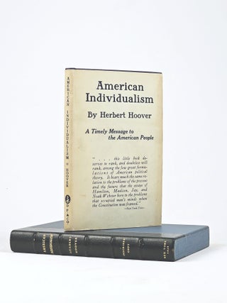 Item #1579 American Individualism (Signed). Herbert Hoover