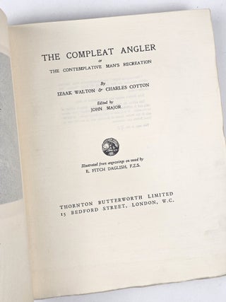 The Compleat Angler: or, The Contemplative Man's Recreation