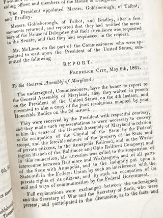 Journal of Proceedings of the Senate of Maryland, in Extra Session, April, 1861