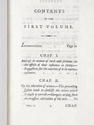Strictures on the Modern System of Female Education. With a view of the principles and conduct prevalent among women of rank and fortune.