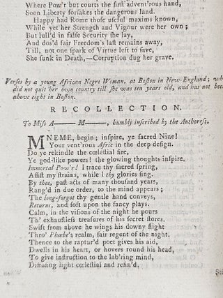 Recollection (in The Annual Register, or a View of the History, Politics, and Literature for the Year 1772)