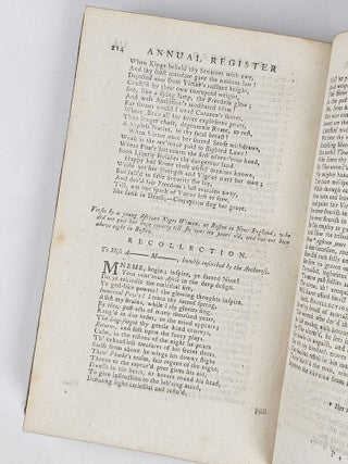 Recollection (in The Annual Register, or a View of the History, Politics, and Literature for the Year 1772)