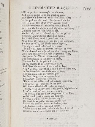 Recollection (in The Annual Register, or a View of the History, Politics, and Literature for the Year 1772)