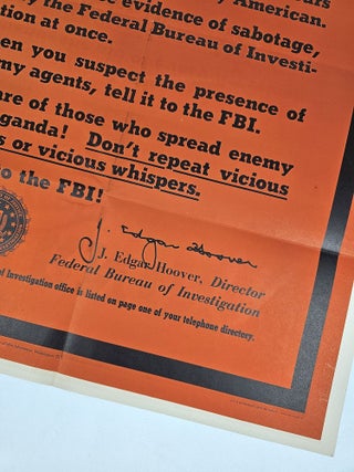 Warning from the FBI (OWI Poster No. 74)
