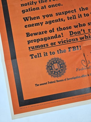 Warning from the FBI (OWI Poster No. 74)