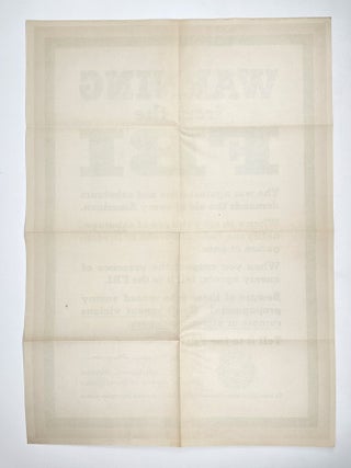 Warning from the FBI (OWI Poster No. 74)