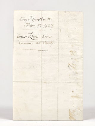 Autograph Letter to U. S. Naval Academy Superintendent, Admiral David Dixon Porter