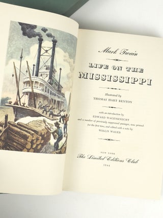 Item #1780 Life on the Mississippi (Signed by Benton). Mark Twain, Samuel L. Clemens