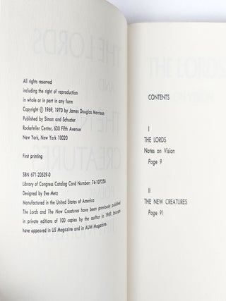 The Lords and The New Creatures: Poems