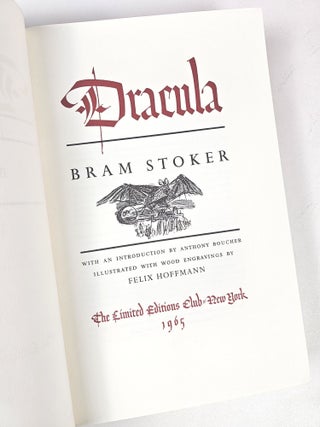 Item #1811 Dracula. Bram Stoker