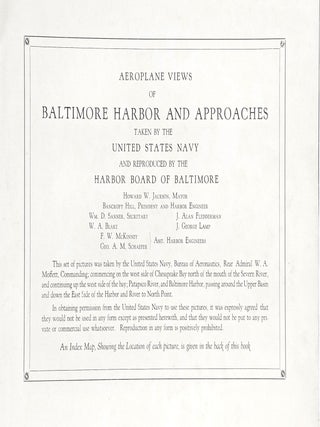 Aeroplane Views of Baltimore Harbor and Approaches