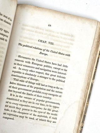 A Sketch of the Internal Condition of the United States of America, and of their Political Relations with Europe