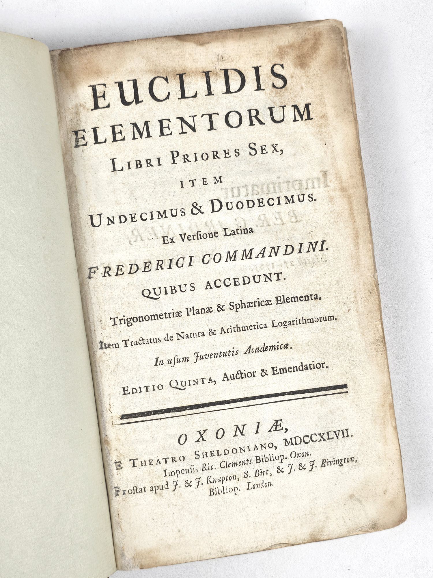 Euclidis Euclidis Elementorum Libri Priores Sex, Item Undecimus & Duodecimus. Ex ...