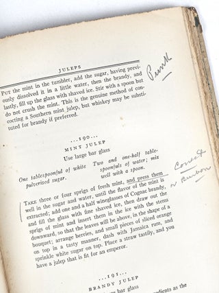 The Bon Vivant's Companion...or...How to Mix Drinks (Signed by Asbury)