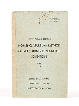 Item #1856 Joint Armed Forces Nomenclature and Method of Recording Psychiatric Conditions (SR...