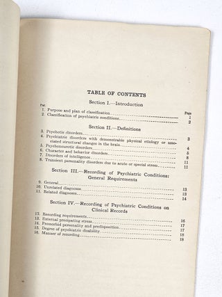 Joint Armed Forces Nomenclature and Method of Recording Psychiatric Conditions (SR 40-1025-2; NAVMED P-1303; AFR 160-13A)