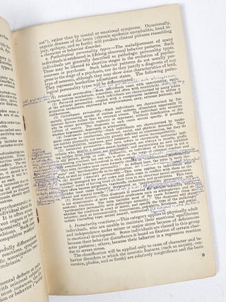 Joint Armed Forces Nomenclature and Method of Recording Psychiatric Conditions (SR 40-1025-2; NAVMED P-1303; AFR 160-13A)