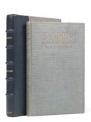 Item #1859 Damn!: A Book of Calumny (Signed). Mencken, enry, ouis