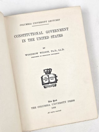 Constitutional Government in the United States
