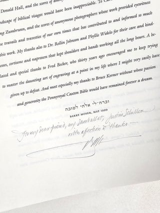 The Holy Bible, Containing All the Books of the Old and New Testaments: King James Version (Signed by Moser)