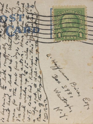 Autograph Postcard to E. Hoffmann Price with Mentions of Clark Ashton Smith, Robert E. Howard, and Weird Tales Magazine