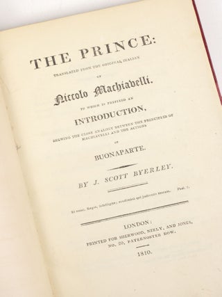 Item #1980 The Prince. Niccolo Machiavelli, . Scott Byerley, ohn