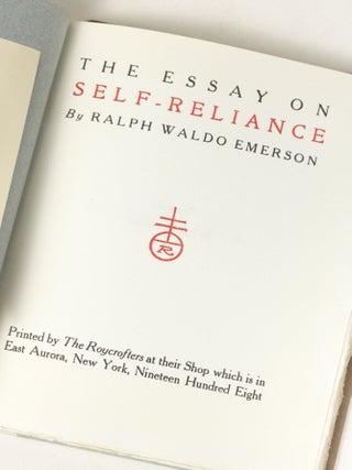 Item #1984 The Essay on Self-Reliance. Ralph Waldo Emerson