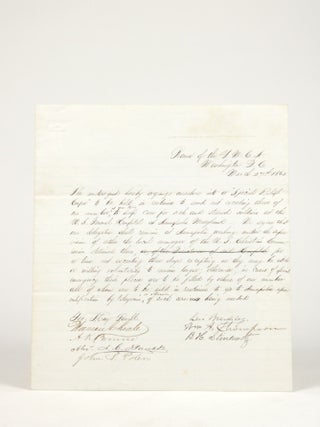 Handwritten Charter Forming a 'Special Relief Corps' of YMCA Members to Help Care for Soldiers at Annapolis Military Hospital