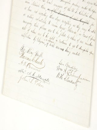 Handwritten Charter Forming a 'Special Relief Corps' of YMCA Members to Help Care for Soldiers at Annapolis Military Hospital