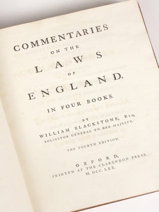 Commentaries on the Laws of England in Four Books