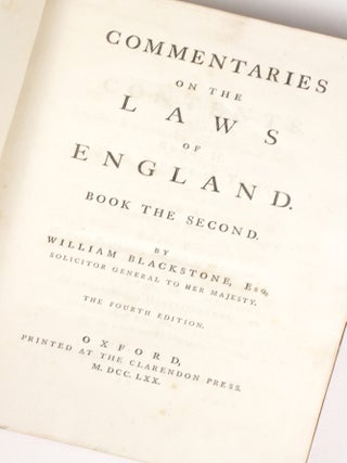Commentaries on the Laws of England in Four Books