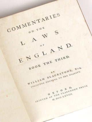 Commentaries on the Laws of England in Four Books
